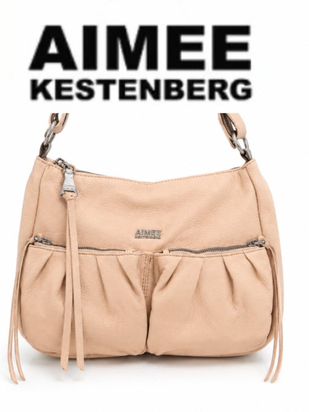 Aimee Kestenberg Blush pink Hobo Bag with Adjustable Strap NWOT